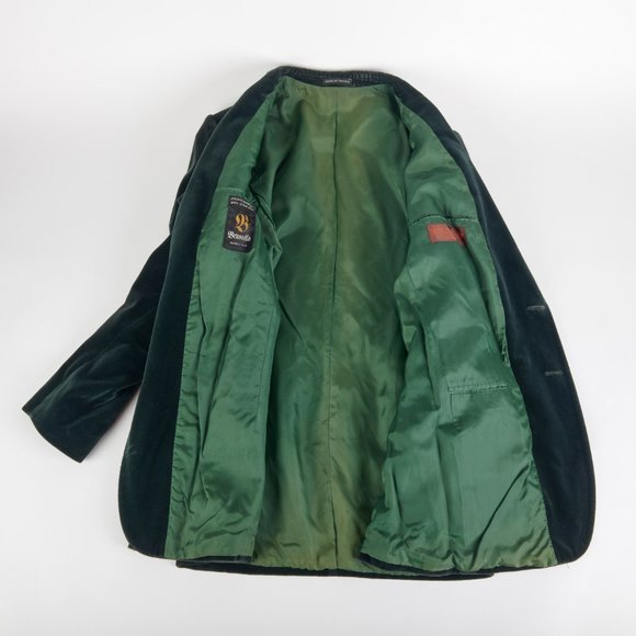 YSL Yves Saint Laurent Men's Vintage Green Velvet Blazer Made in France Size 40 - Picture 12 of 16